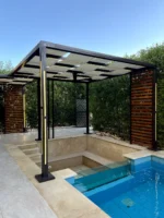 برجولة مودرن بإضاءة مدمجة | Modern Pergola with Integrated Lighting