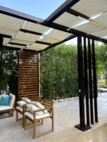 برجولة مودرن بإضاءة مدمجة | Modern Pergola with Integrated Lighting