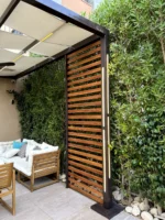 برجولة مودرن بإضاءة مدمجة | Modern Pergola with Integrated Lighting