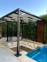 برجولة مودرن بإضاءة مدمجة | Modern Pergola with Integrated Lighting