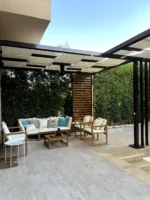 برجولة مودرن بإضاءة مدمجة | Modern Pergola with Integrated Lighting