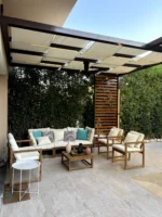 برجولة مودرن بإضاءة مدمجة | Modern Pergola with Integrated Lighting