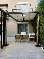 برجولة مودرن بإضاءة مدمجة | Modern Pergola with Integrated Lighting