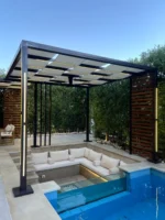 برجولة مودرن بإضاءة مدمجة | Modern Pergola with Integrated Lighting
